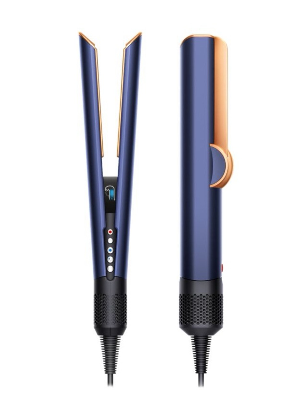 Dyson Prussian Blue and Gold Airstraight Hair Straightener & cooling pad